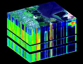 Hyperspectral image ‘data cube’. Credit: University of Texas at Austin, Center for Space Research. Licensed under ESA Standard Licence.