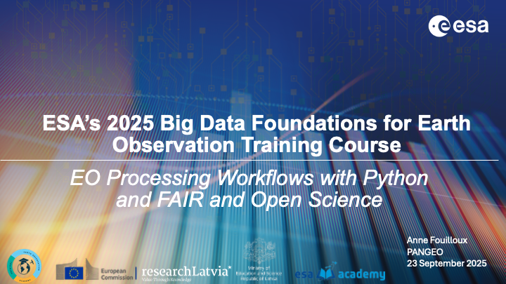EO Processing Workflows & FAIR Data