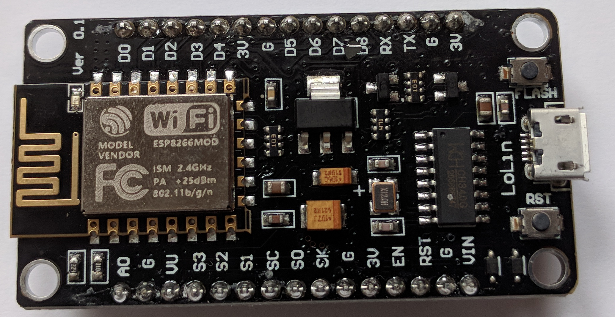 Example of microcontroller (ESP8266)