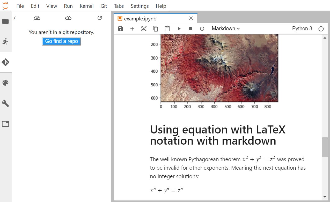 Jupyterlab git extension